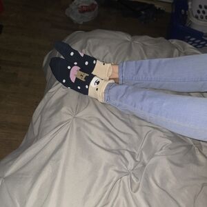 Cute Dog and Polka Dot Socks